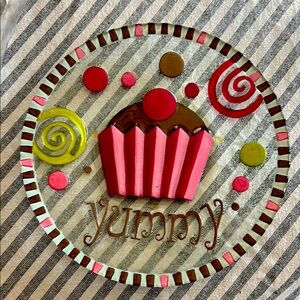 Silvestri Cupcake Plate Fused Art Glass